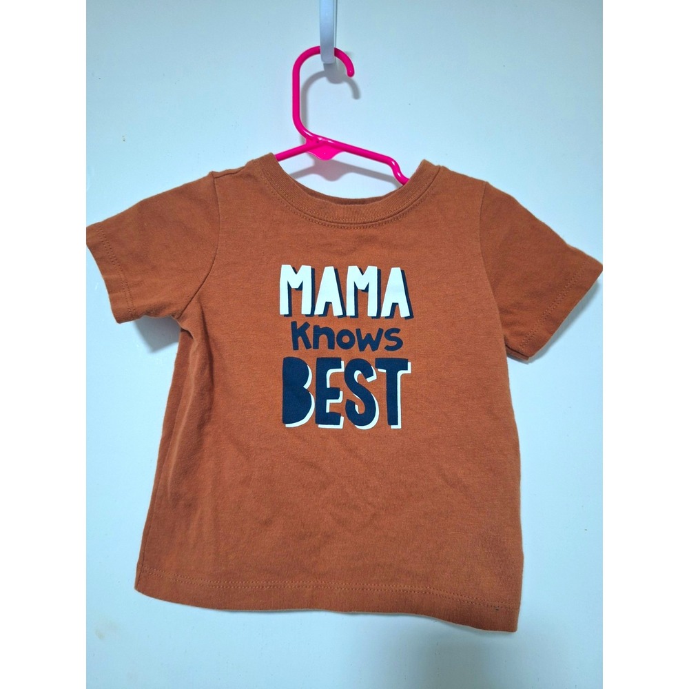 Garanimals Mama Knows Best Graphic Brown Short Sleeve Crew T-Shirt 12M